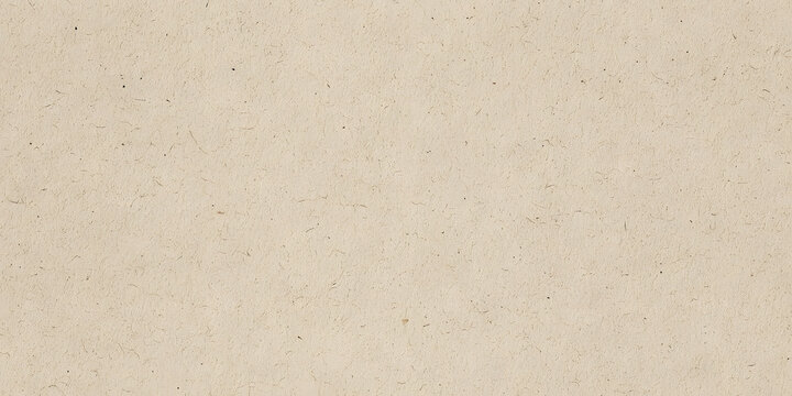 Seamless recycled biege kraft fiber paper background texture. Tileable textured rice paper or cardstock pattern. Organic artisan eco friendly packaging backdrop. High resolution 3D rendering..
