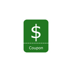 Coupon icons in flat design  isolated on white background .