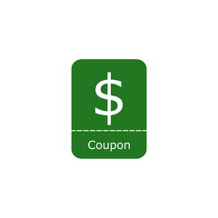 Coupon icons in flat design  isolated on white background .