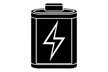 Battery icon silhouette vector illustration 