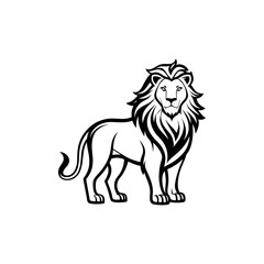 lion vector art illustration 