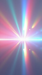 Obraz premium abstract prism light rainbow reflection background with vibrant holographic pastel colors, creating stunning and dreamy visual effect, digital art, fashion design, shiny flare glossy texture