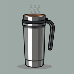 a travel mug with a simple
