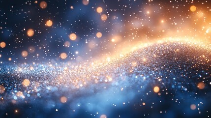Fototapeta premium Glitter scene with swirling bokeh and a radiant, soft light concept.