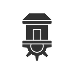 smart house gear icon sign symbol vector icon