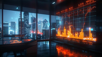 Obraz premium Profit Boost. Dynamic stock market profit concept