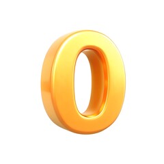 3D illustration of number set, 0 number character text 3D illustration