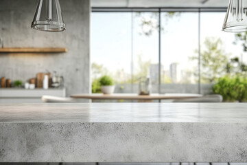 marble work top in modern kitchen 