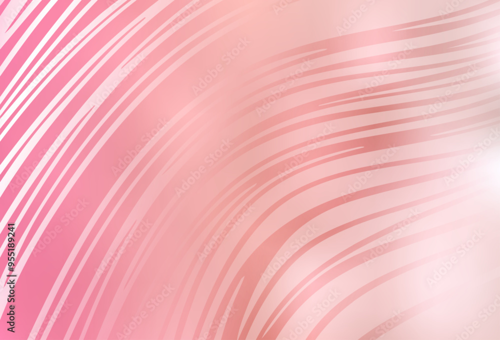 Poster light red vector layout with curved lines.