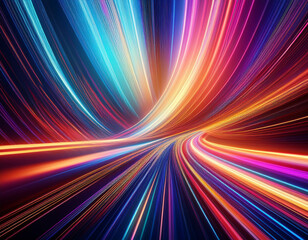 Obraz premium Dynamic Motion Blur Abstract Vibrant and Colorful Background Capturing Speed, Energy, and Flow