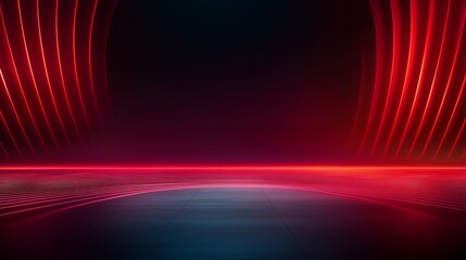 Abstract futuristic neon light background with vibrant red and blue hues, creating a dynamic and glowing digital scene.