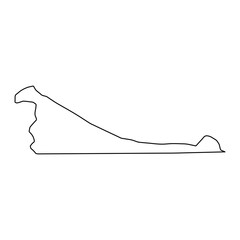 Sohbatpur district map, administrative division of Pakistan. Vector illustration.