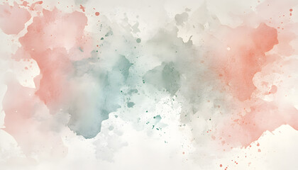 Obraz premium Soft watercolor splashes or strokes in muted tones, offering an artistic yet understated look