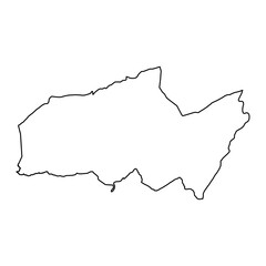 Washuk district map, administrative division of Pakistan. Vector illustration.