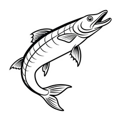 Fototapeta premium fish silhouette fish vector illustration