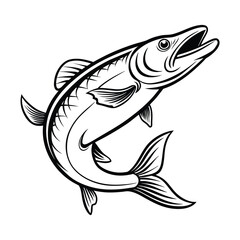 Fototapeta premium fish silhouette fish vector illustration