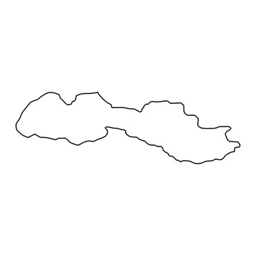 Ziarat district map, administrative division of Pakistan. Vector illustration.