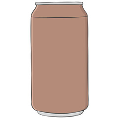 light brown can mockup cartoon illustration