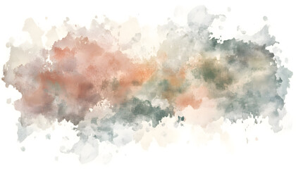 Obraz premium Soft watercolor splashes or strokes in muted tones, offering an artistic yet understated look