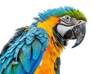 Obraz premium PNG Colorful macaw parrot portrait