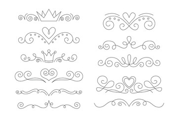 Obraz premium Collection of elegant wedding decoration elements