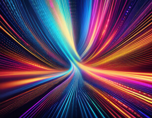 Dynamic Motion Blur Abstract Vibrant and Colorful Background Capturing Speed, Energy, and Flow
