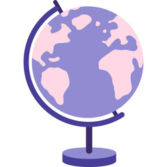 Globe stand vector world icon school earth model