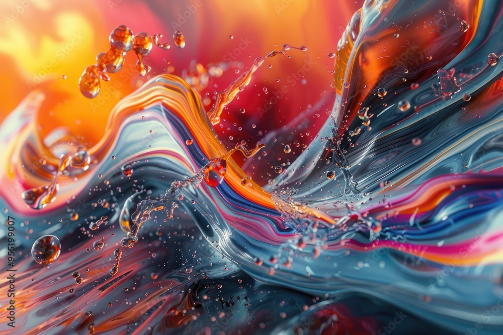 Poster Dynamic Movement Abstract Art compositions capturing dynamic movement a
