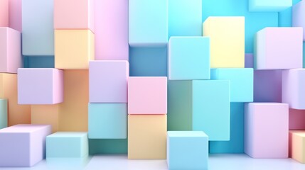Abstract Pastel Color Block Background