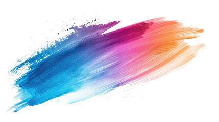 brush strokes background, rainbow colors, isolated on transparent, for design