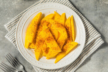 Healthy Mexican Sliced Mango with Tajin Spice