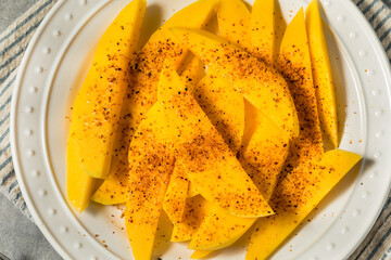 Healthy Mexican Sliced Mango with Tajin Spice