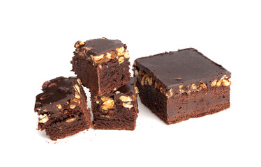 Nut Brownie, Homemade German Chocolate Cake, Chocolate Peanuts Cake, Brownie Square Piece