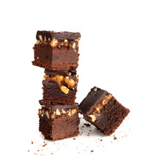 Nut Brownie, Homemade German Chocolate Cake, Chocolate Peanuts Cake, Brownie Square Piece