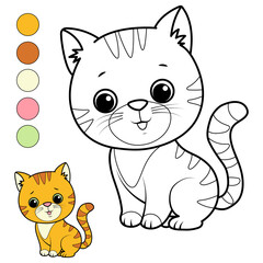 Coloring kitten