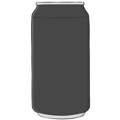 black can mockup cartoon illustration