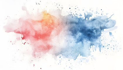 Obraz premium Soft watercolor splashes or strokes in muted tones, offering an artistic yet understated look