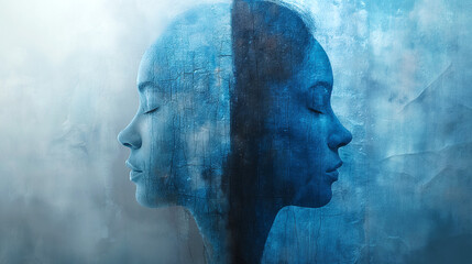 Mental Health and Social Connection, Community Support Visuals, Text Space