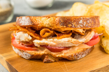 Spicy Homemade Chipotle  Chicken Sandwich Panini
