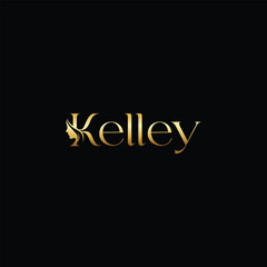 Kelley Name Creative feminine logo Vector, Kelley spa, salon, Luxury Logo Design