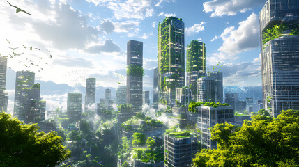 Obraz premium modern city skyline