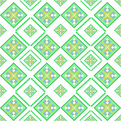 Geometric Green Diamond Pattern,
