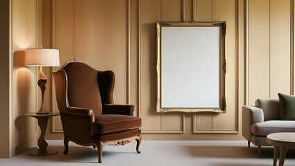 Fototapeta premium interior of a room with a chair