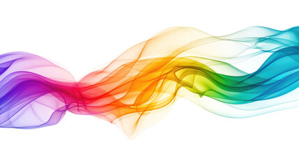 Abstract wave background, rainbow  waved lines for brochure, website, flyer design. Spectrum wave color.  Smoky color wave.  Wavy line color on transparent