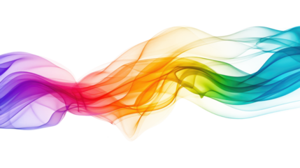 Abstract wave background, rainbow  waved lines for brochure, website, flyer design. Spectrum wave color.  Smoky color wave.  Wavy line color on transparent