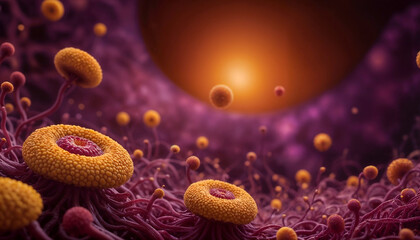 An abstract representation of the monkeypox virus