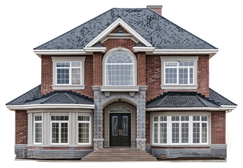 Fototapeta premium Elegant brick house illustration