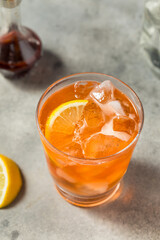 Refreshing Cold Low ABV Bitters and Soda Mocktail