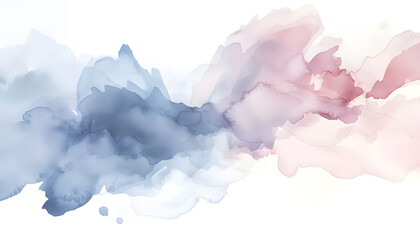 Fototapeta premium Soft watercolor splashes or strokes in muted tones, offering an artistic yet understated look