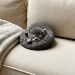 A cat catching a fish on his hand eating